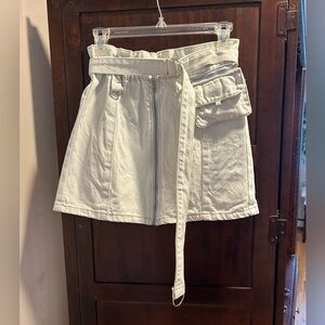 Forever 21 Faded Blue Denim Mini Skirt with Belt Loop Detail